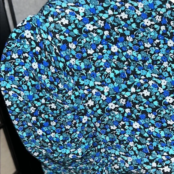 Zara Blue Puff Sleeve Sheath Dress - Picture 5 of 14